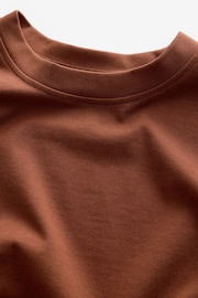 Orange Relaxed Fit 100% Cotton Heavyweight T-Shirt - Image 6 of 7