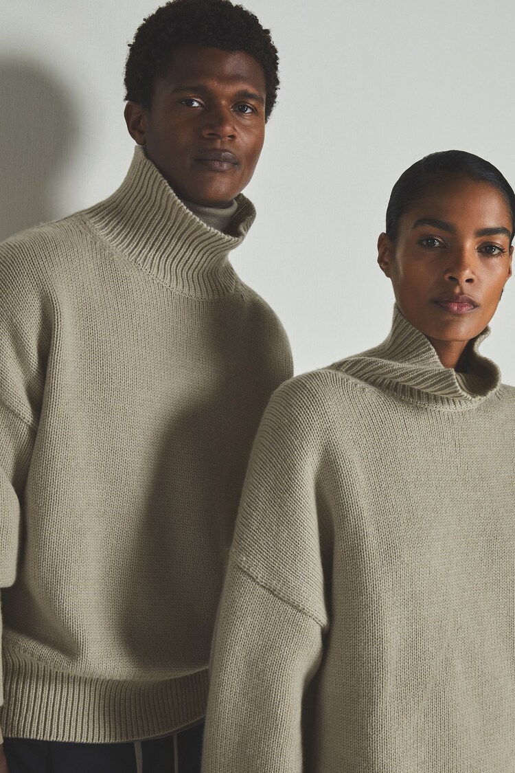 LES 100 CIEL Khaki Reiss | Les 100 Ciels Wool and Cashmere Jumper - Image 5 of 5