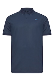 BadRhino Big & Tall Navy Blue Pique Polo Shirt - Image 1 of 2