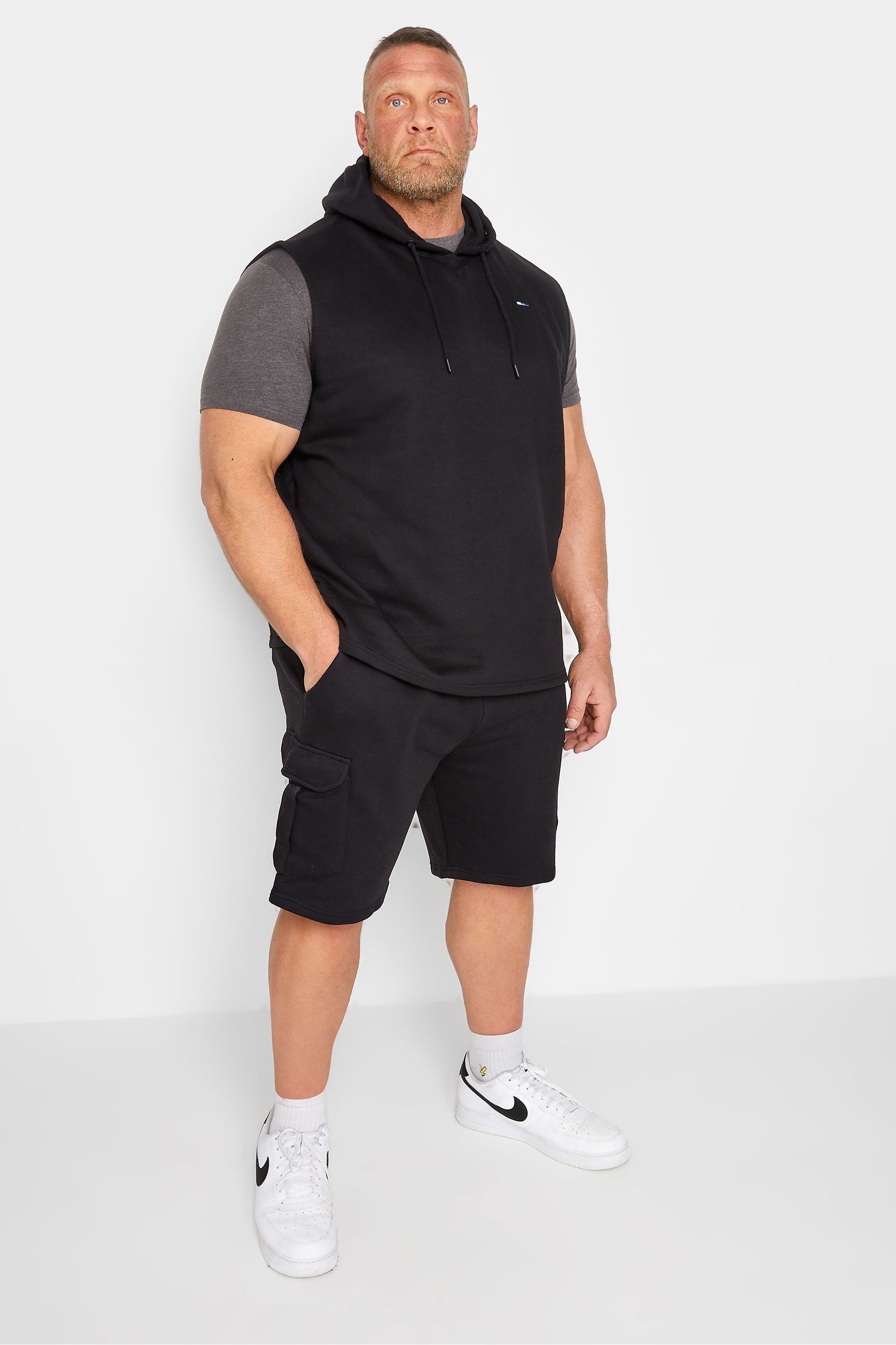 Buy BadRhino Big Tall Black 100 Cotton Essential Cargo Jogger Shorts from Next Luxembourg