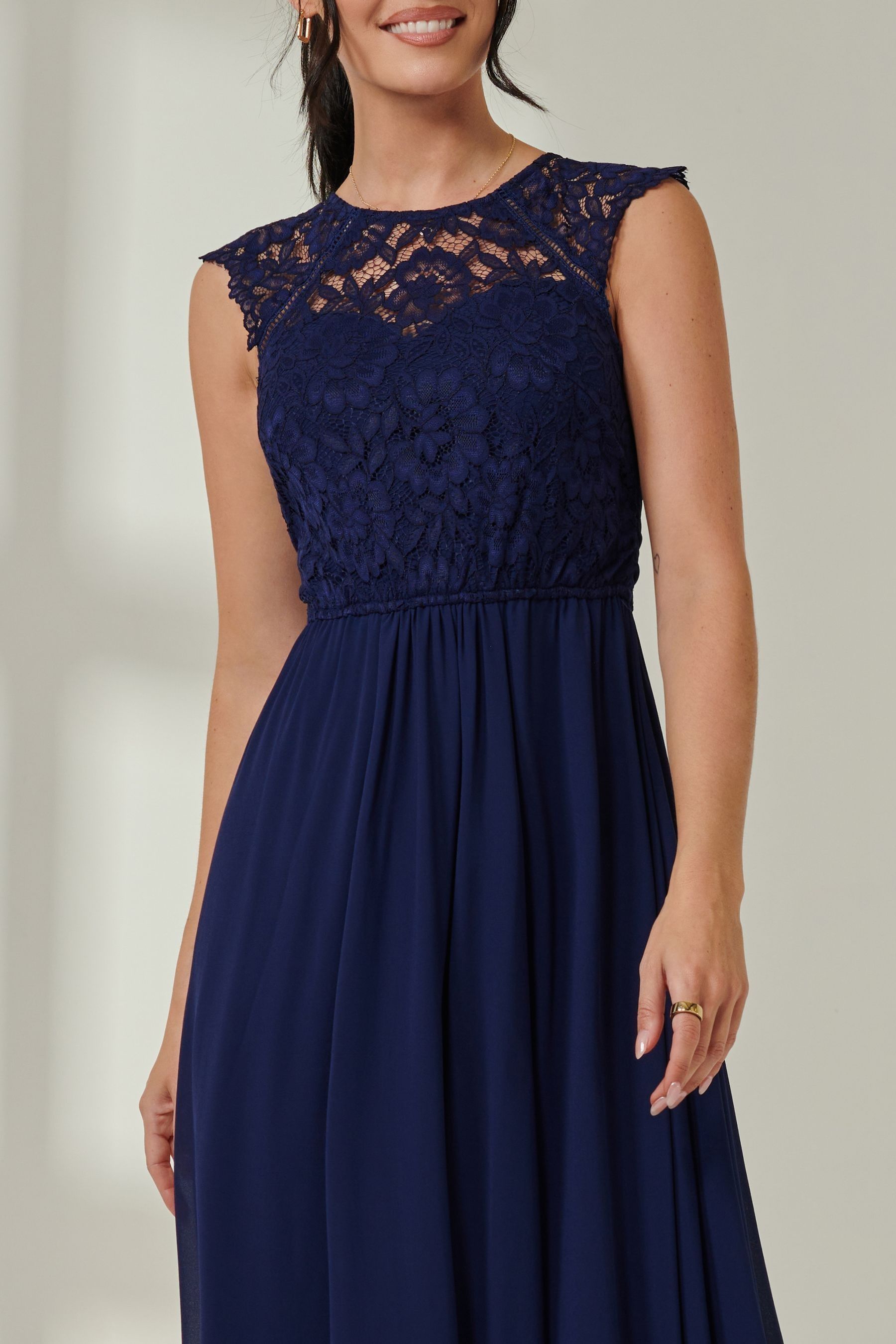 Jolie moi cap sleeve lace dress shop