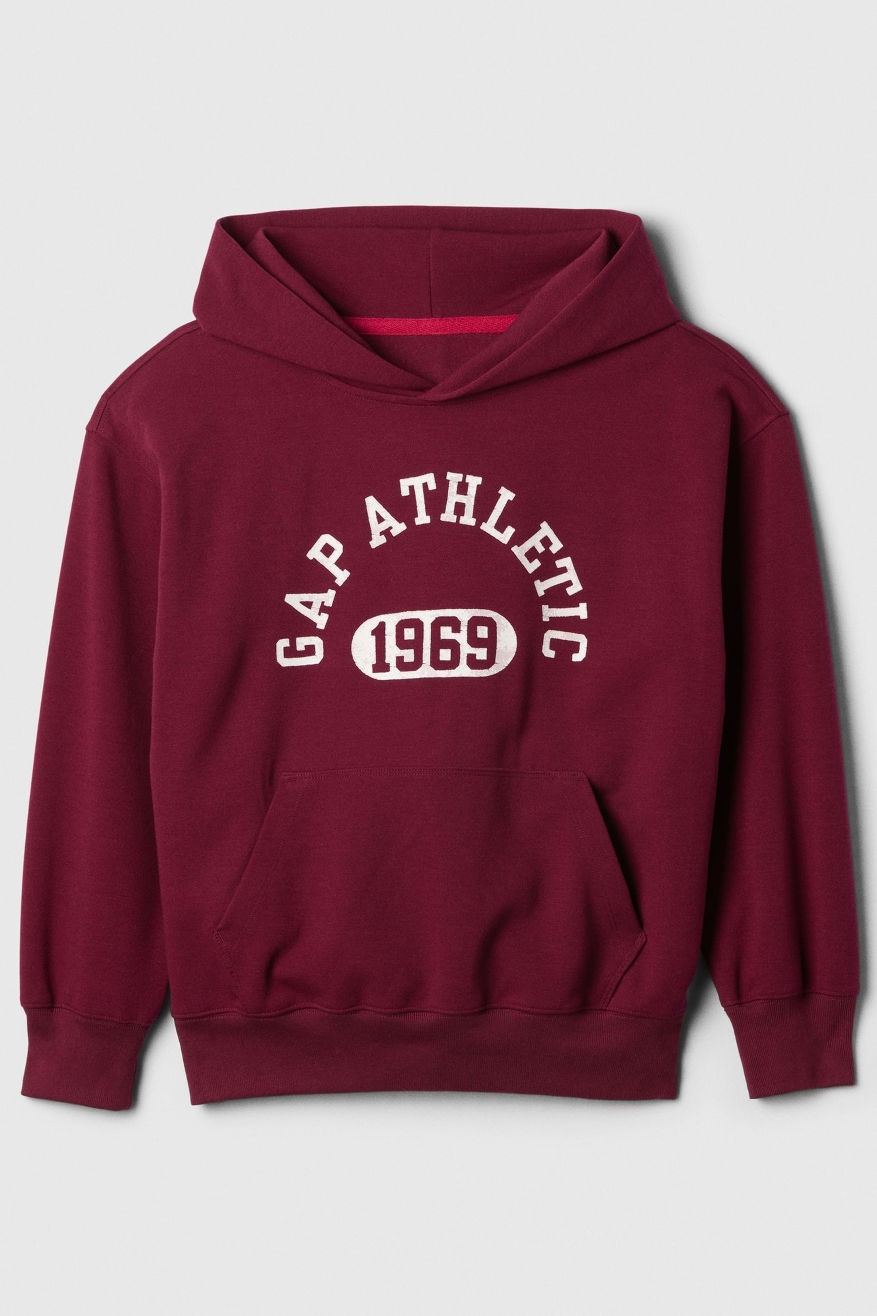 Buy Gap Burgundy Red Athletic Logo Hoodie 4 13yrs from the Next UK online shop