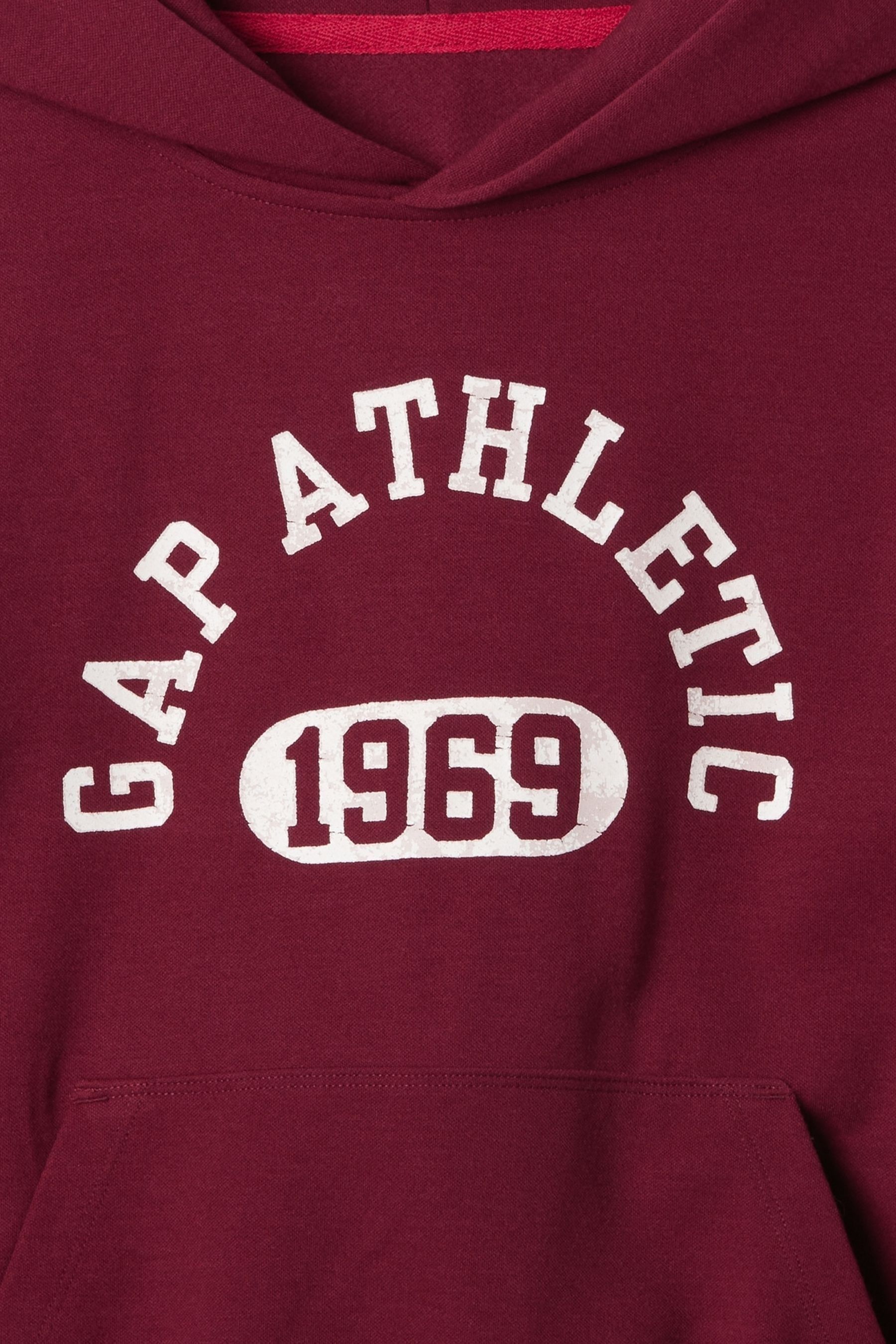 Buy Gap Burgundy Red Athletic Logo Hoodie 4 13yrs from Next Luxembourg