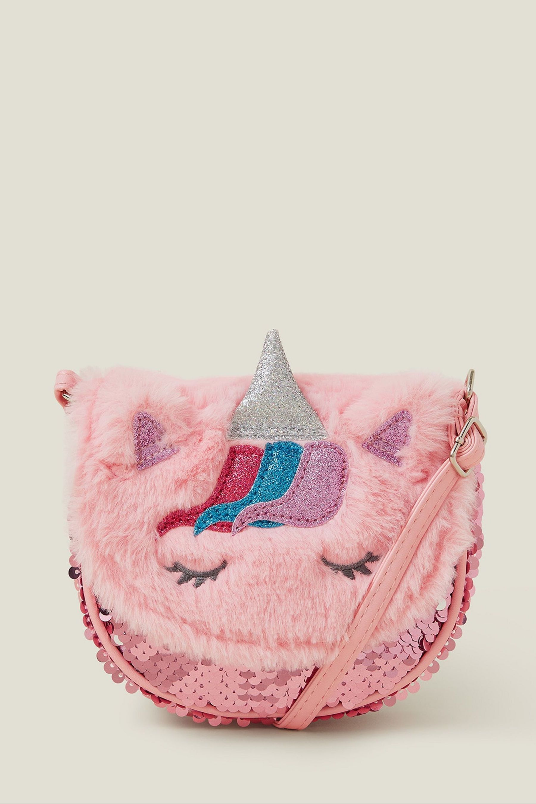 Buy Angels By Accessorize Girls Pink Fluffy Unicorn Cross Body Bag from Next Canada