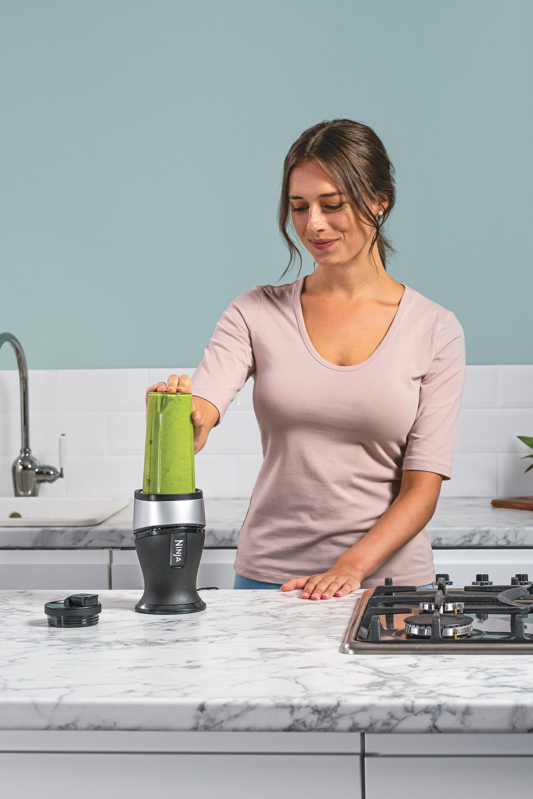Ninja Silver 700W Slim Blender Smoothie Maker