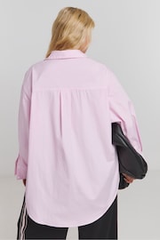 Simply Be Pink Oversized Poplin Shirt - Image 2 of 5