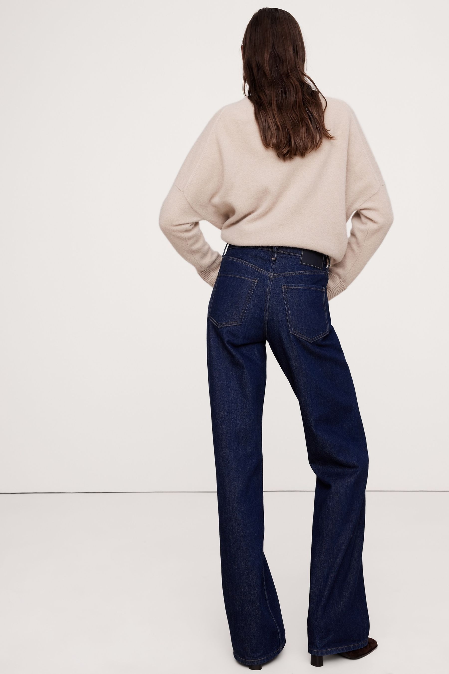 Buy Banana Republic Dark Blue The Icon Classic Wide Leg Jeans from Next Ireland
