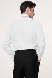 Banana Republic White Slim Poplin Tuxedo Shirt - Image 2 of 5