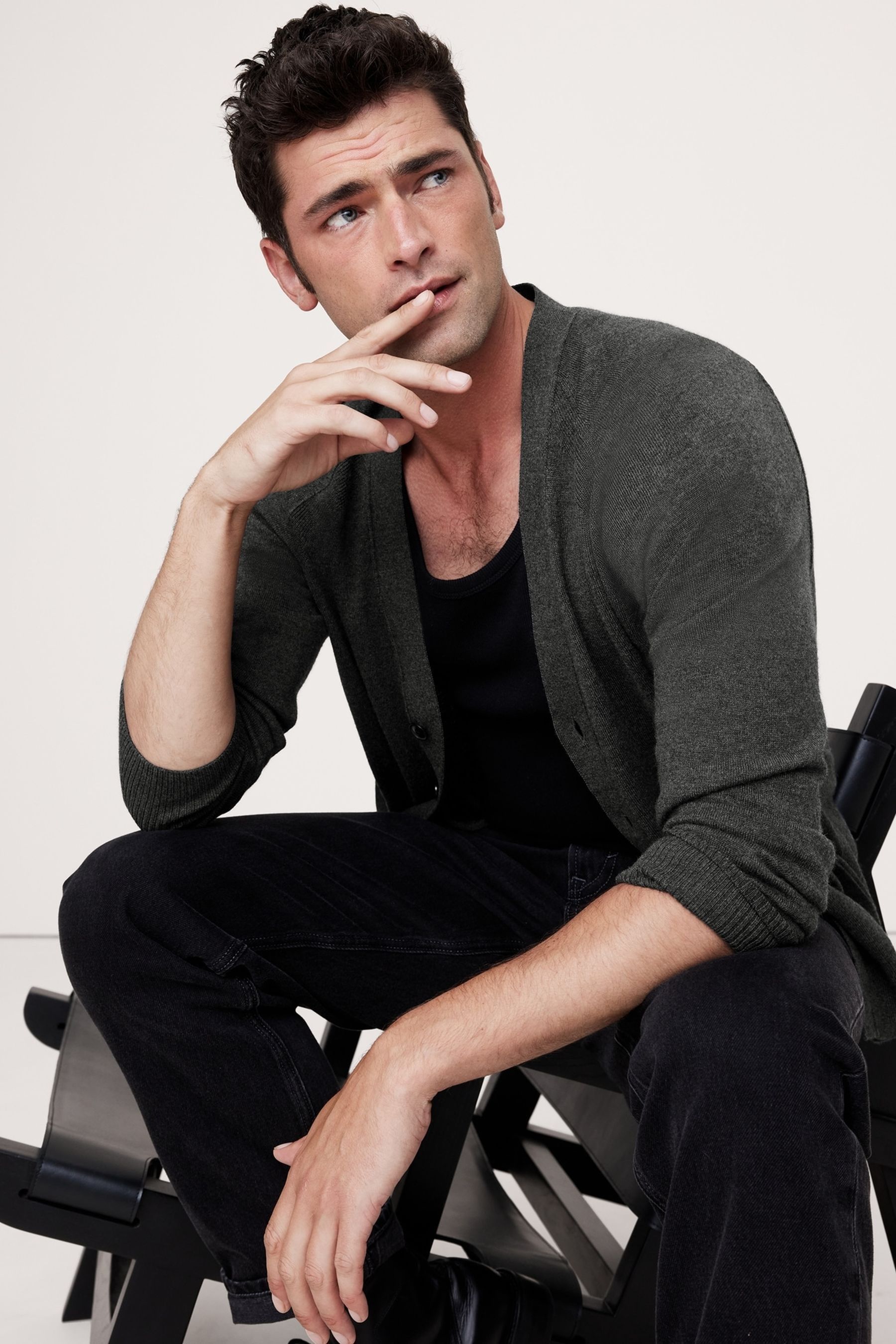 Buy Banana Republic Grey Italian Merino Cardigan Jumper from Next Germany