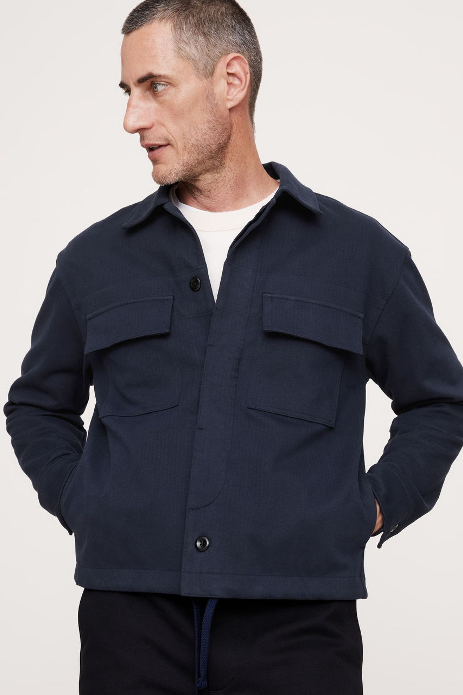 Navy ponte jacket online