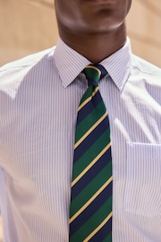 Green/Blue Stripe Pattern Tie - Image 1 of 5