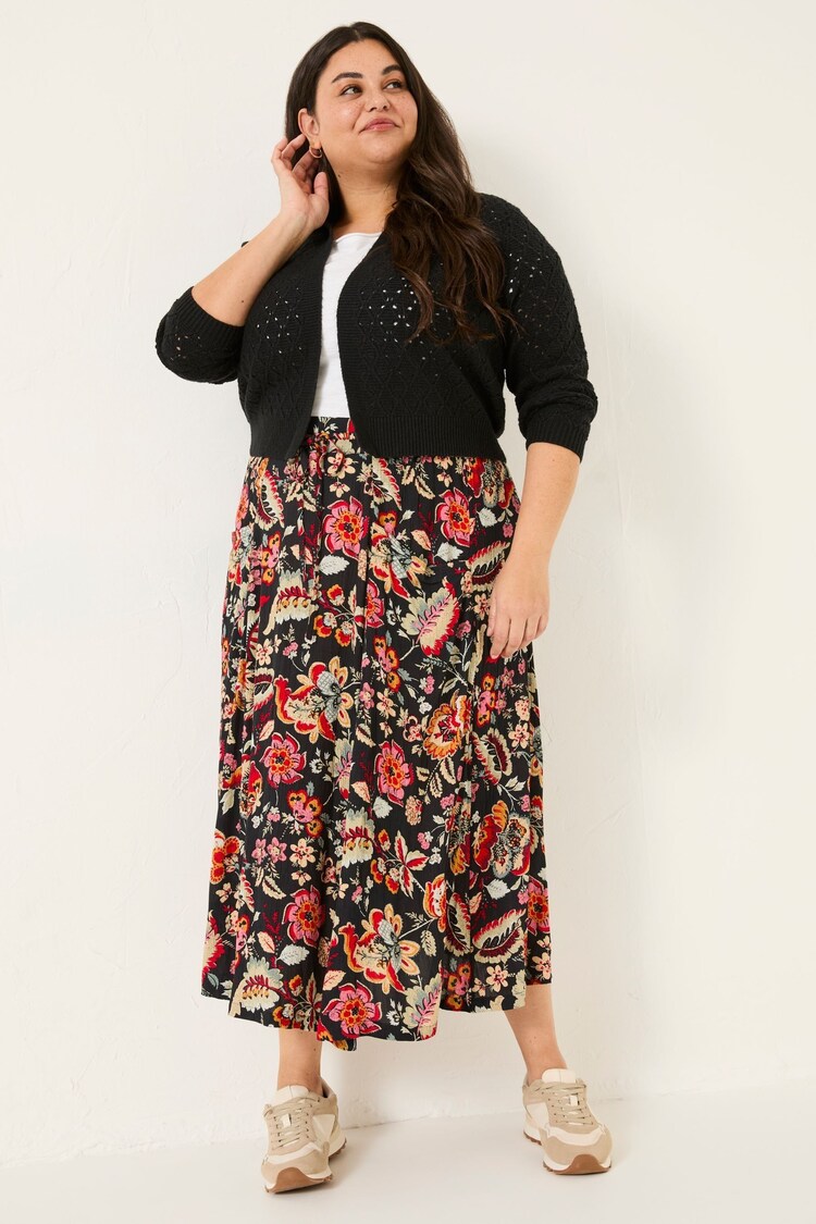 FatFace Black Suki Midi Skirt - Image 5 of 5