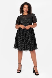 Lovedrobe Zig-Zag Burnout Mini Black Dress - Image 3 of 6