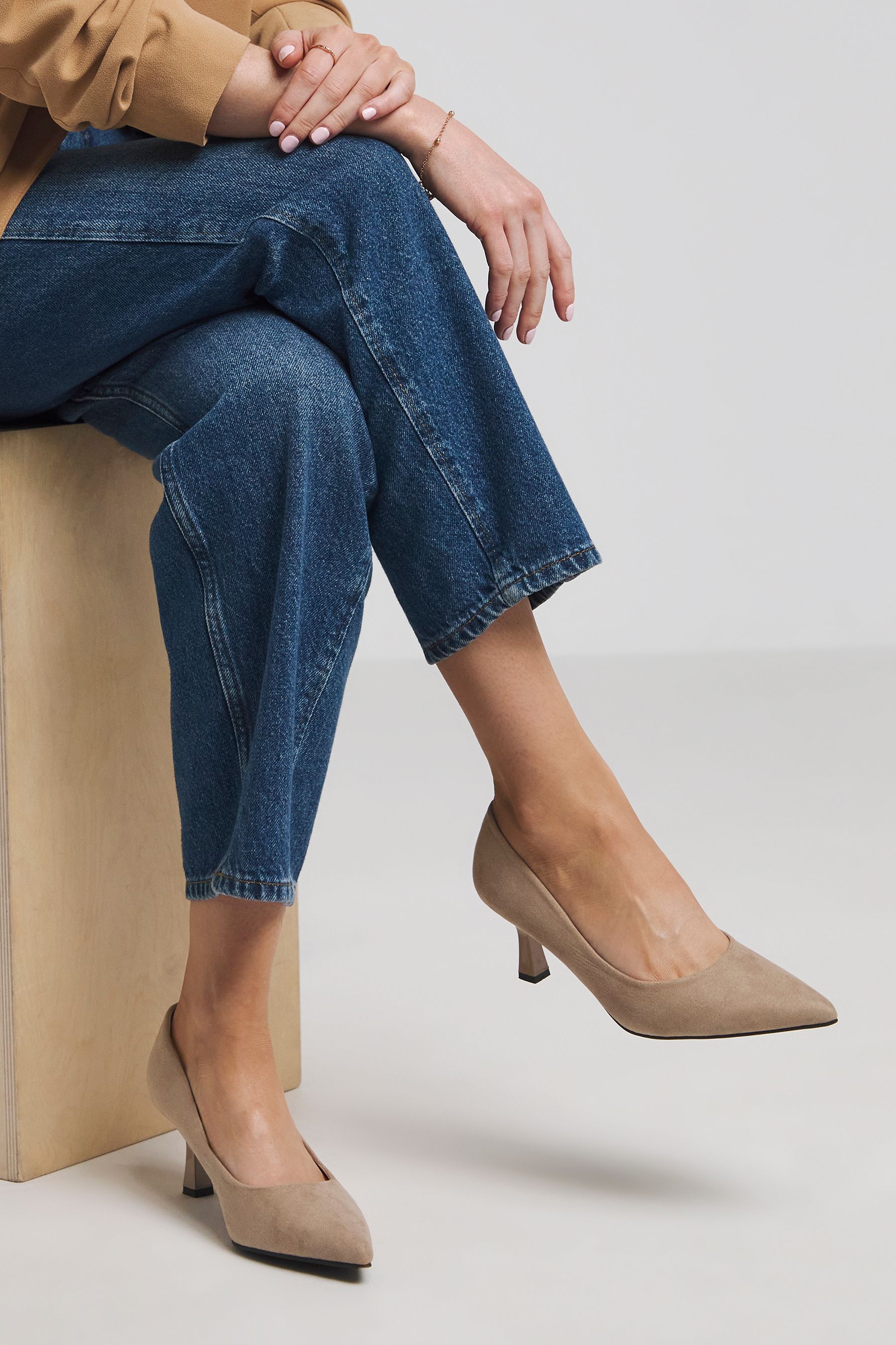 Buy JD Williams Natural Pointy Toe Classic Court Shoes In Extra Wide Fit from Next Malta