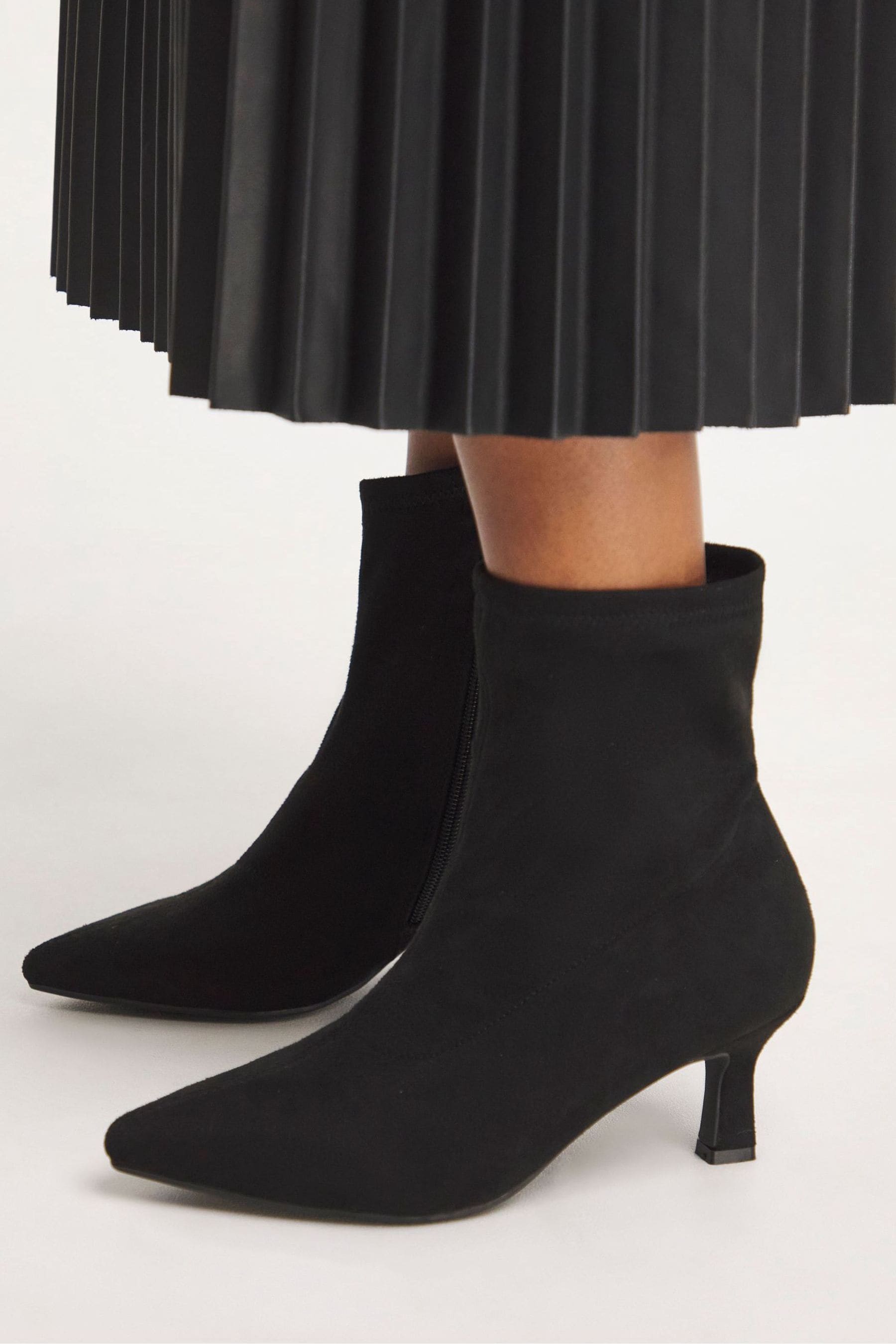 Buy JD Williams Black Kitten Heel Sock Boots In Extra Wide Fit from the Next UK online shop