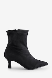 JD Williams Black Kitten Heel Sock Boots In Extra Wide Fit - Image 5 of 5