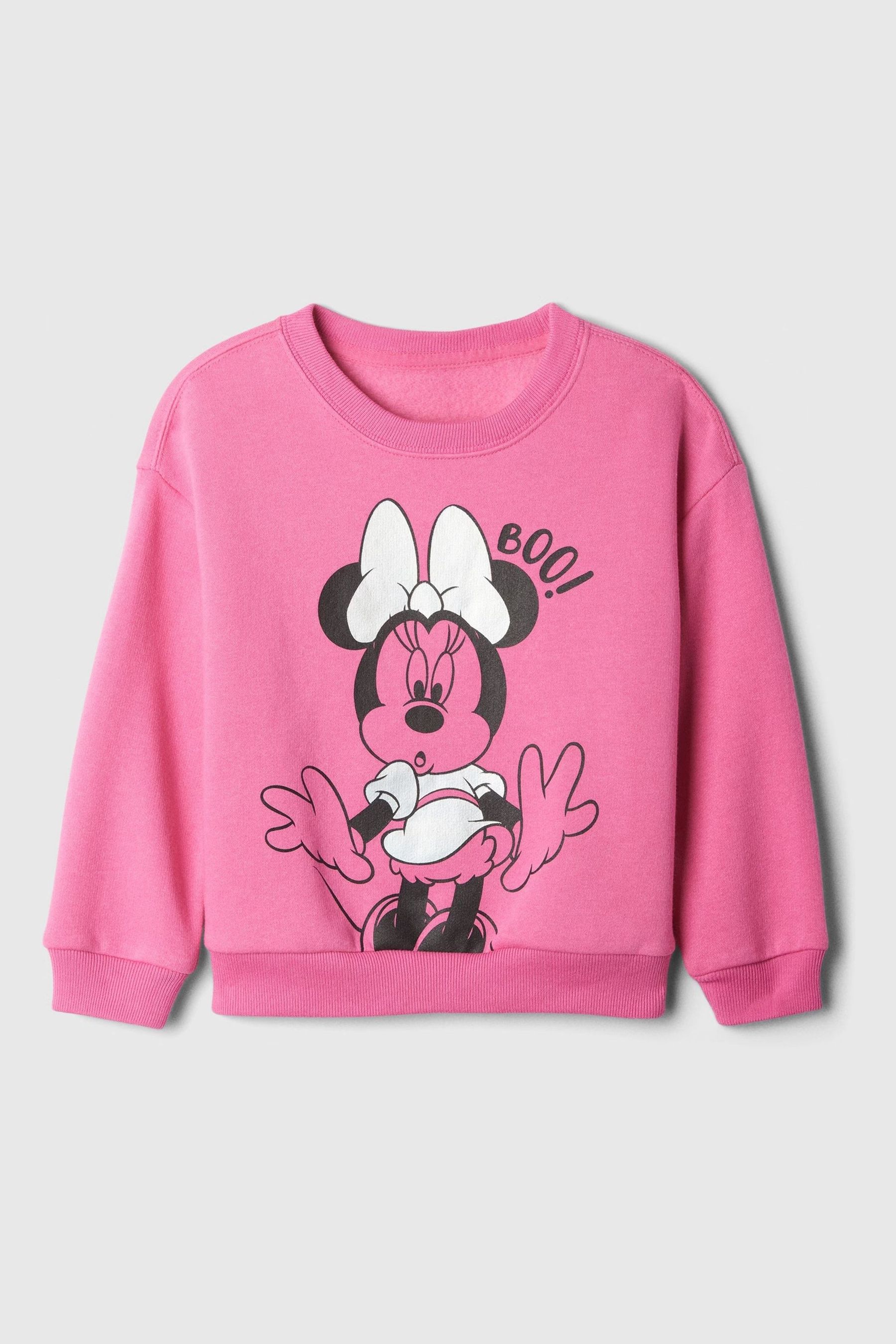 Gap Pink Minnie Mouse Disney Relaxed Graphic Sweatshirt 6mths 5yrs