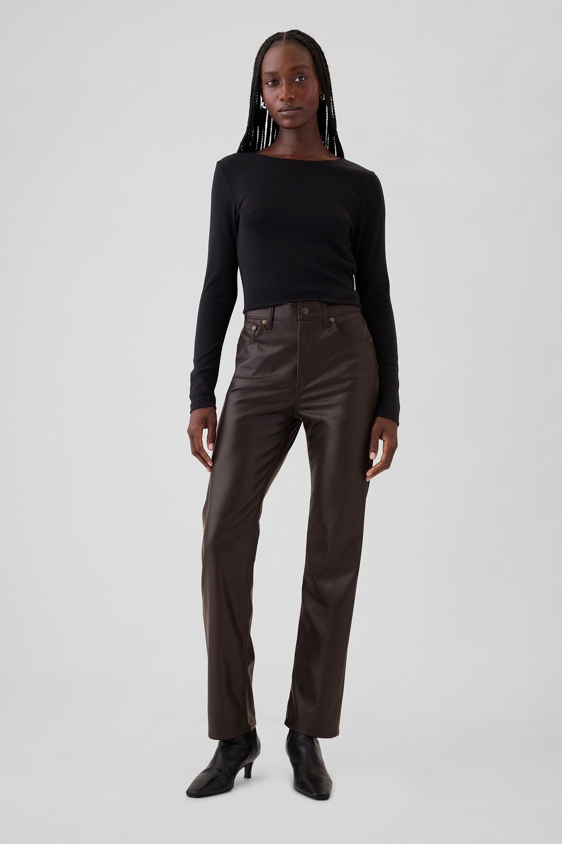 Faux leather jeggings uk store