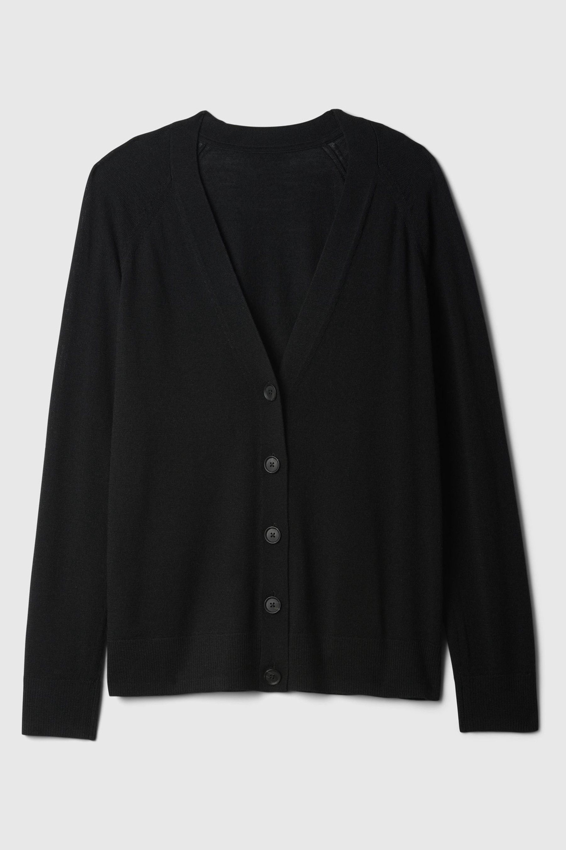 Buy Gap Black Merino Wool Cardigan from Next Luxembourg
