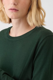 Gap Green Merino Wool Crew Neck Jumper - Image 3 of 5