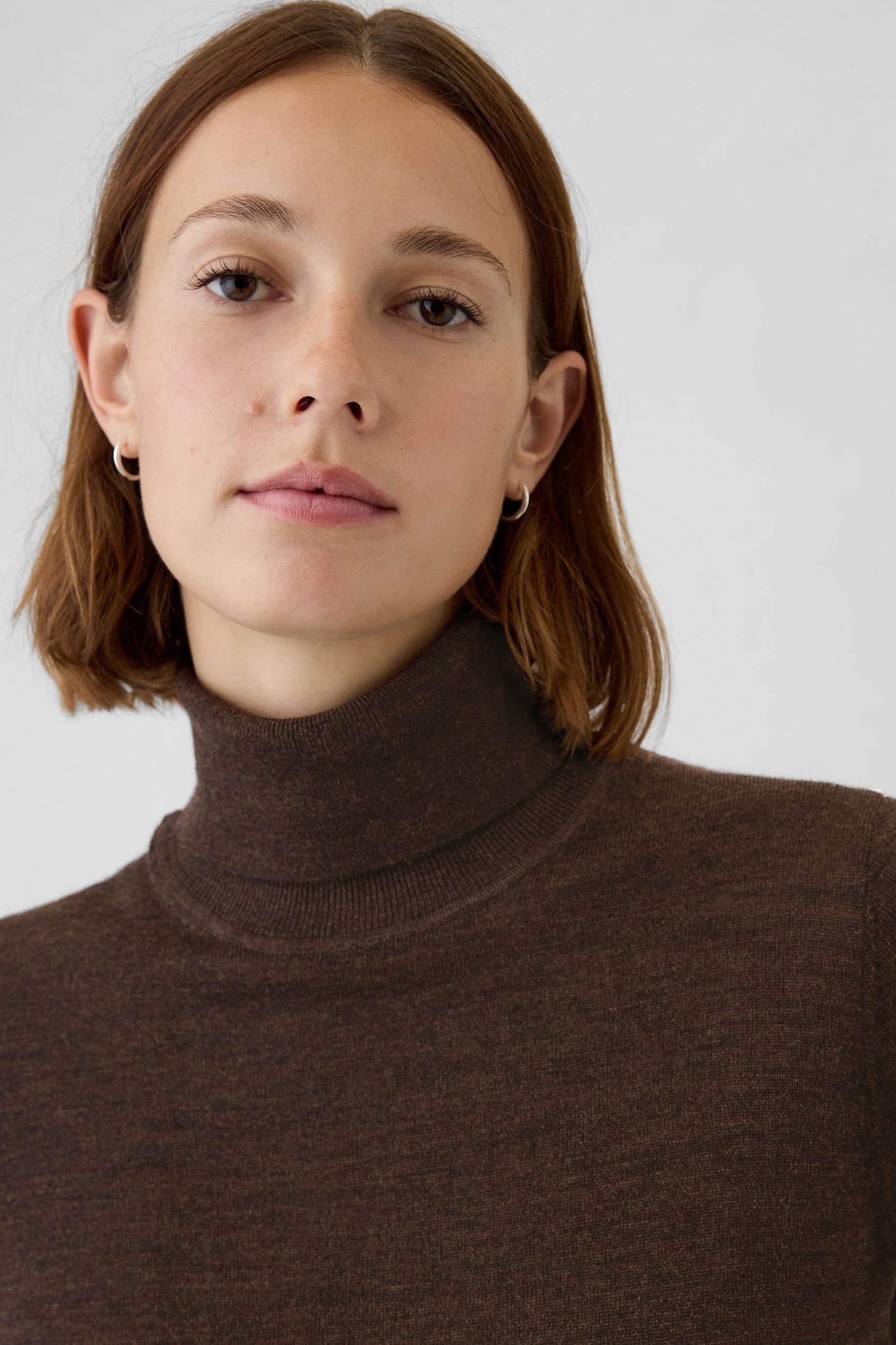 Buy Gap Brown Merino Wool Turtle Neck Jumper from Next Luxembourg