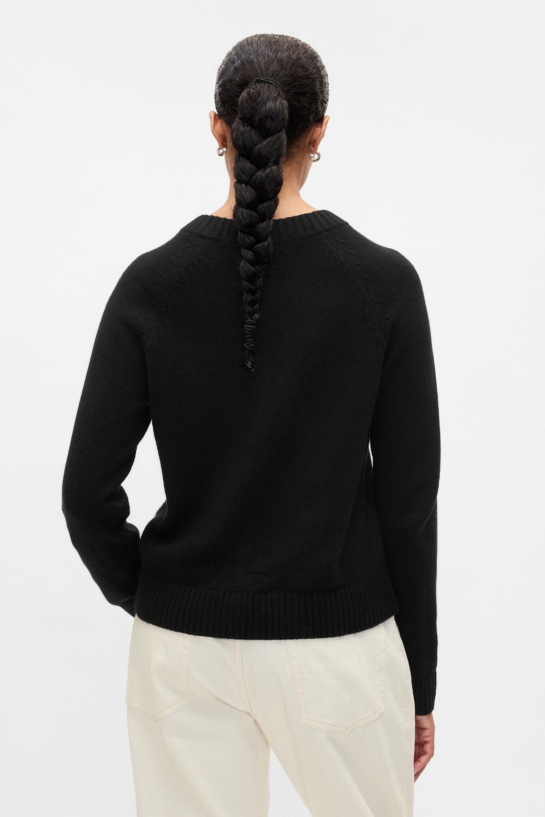 Buy Gap Black CashSoft Textured Crew Neck Jumper from Next Luxembourg