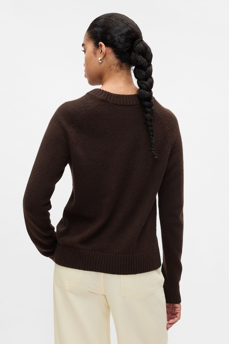 Gap Brown CashSoft Textured Crew Neck Jumper - Image 2 of 5