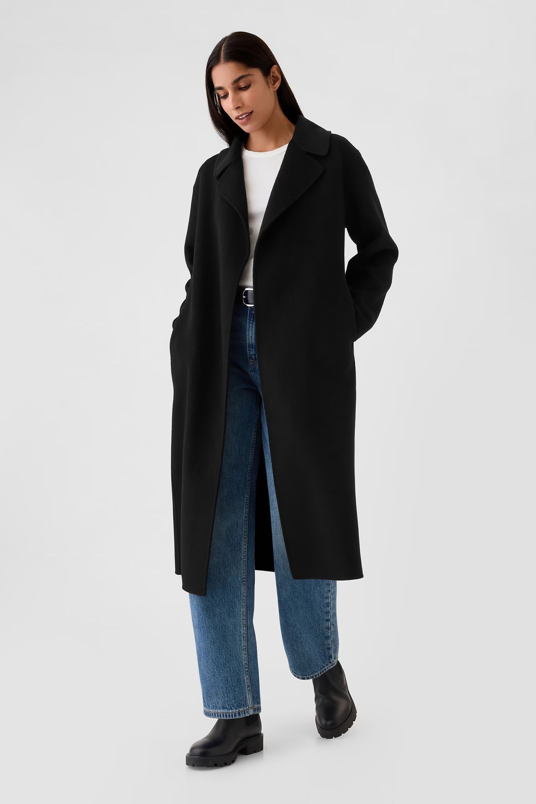 Wool blend coat gap online