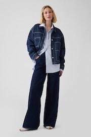 Gap Blue Organic Cotton Oxford Oversized Shirt - Image 3 of 4