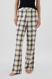 Gap White Relaxed Flannel Pyjama Trousers - Image 1 of 4