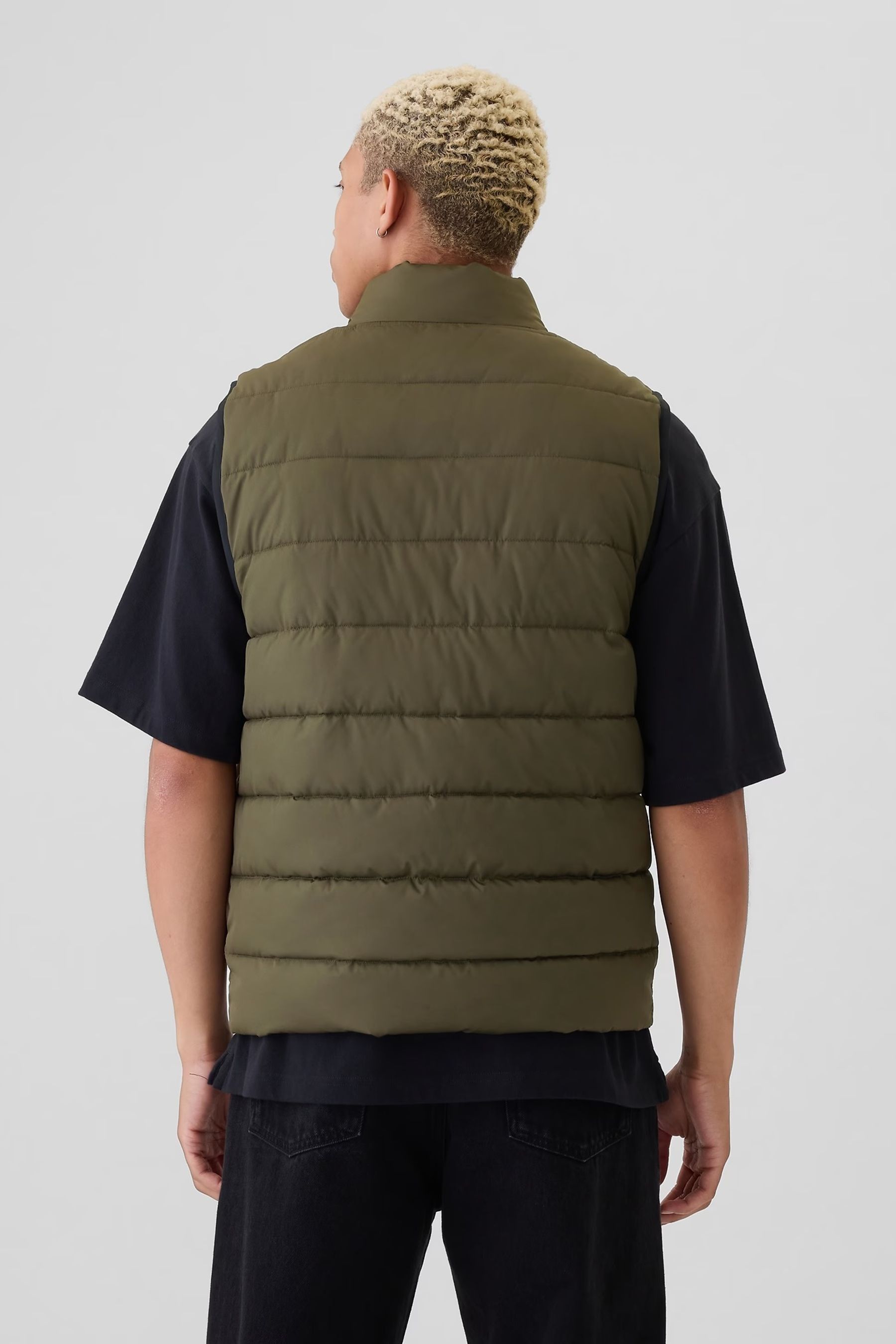 Buy Gap Green Logo Water Resistant Puffer Gilet Jacket from Next Luxembourg