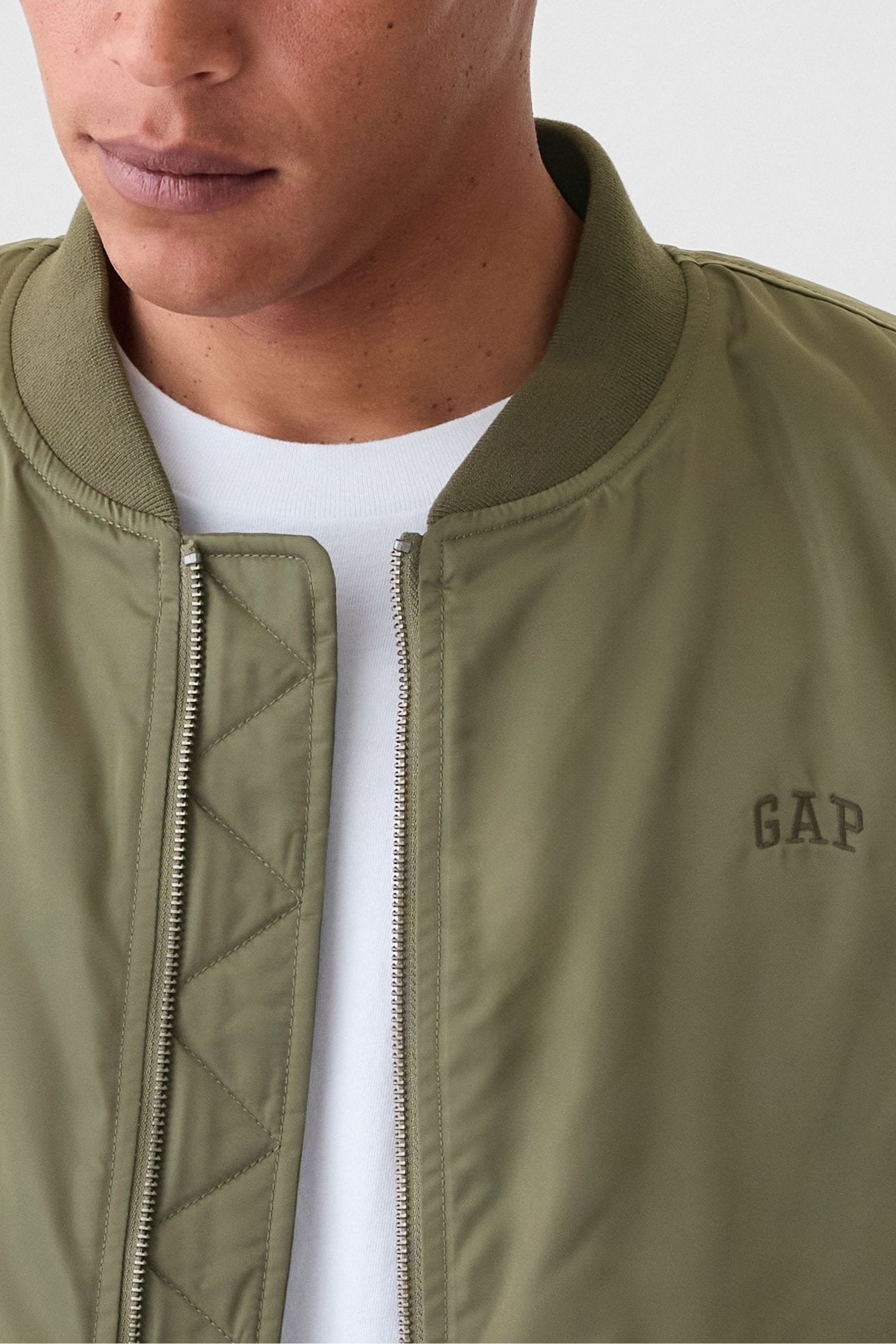 Buy Gap Green Relaxed Logo Bomber Jacket from Next Luxembourg