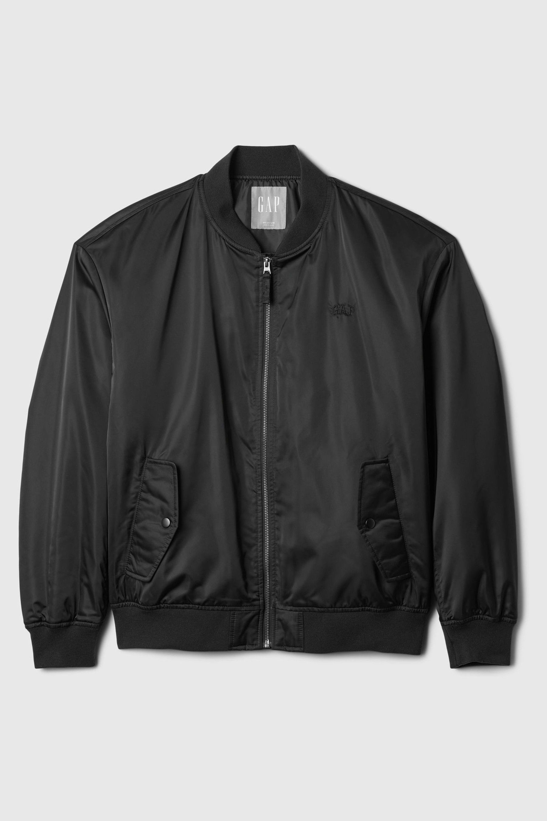 Buy Gap Black Relaxed Logo Bomber Jacket from Next Luxembourg