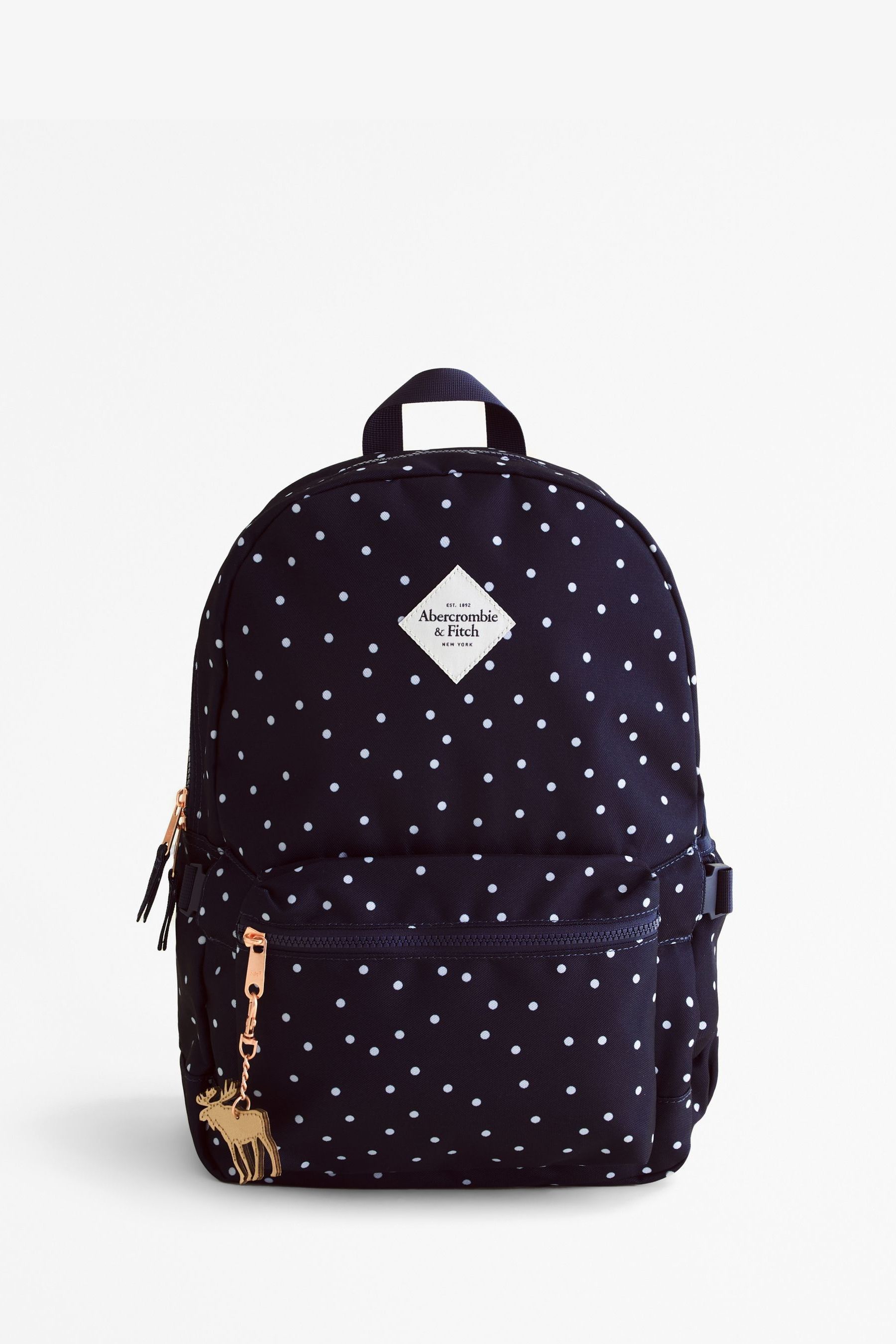 Abercrombie Fitch Blue Polka Dot Backpack