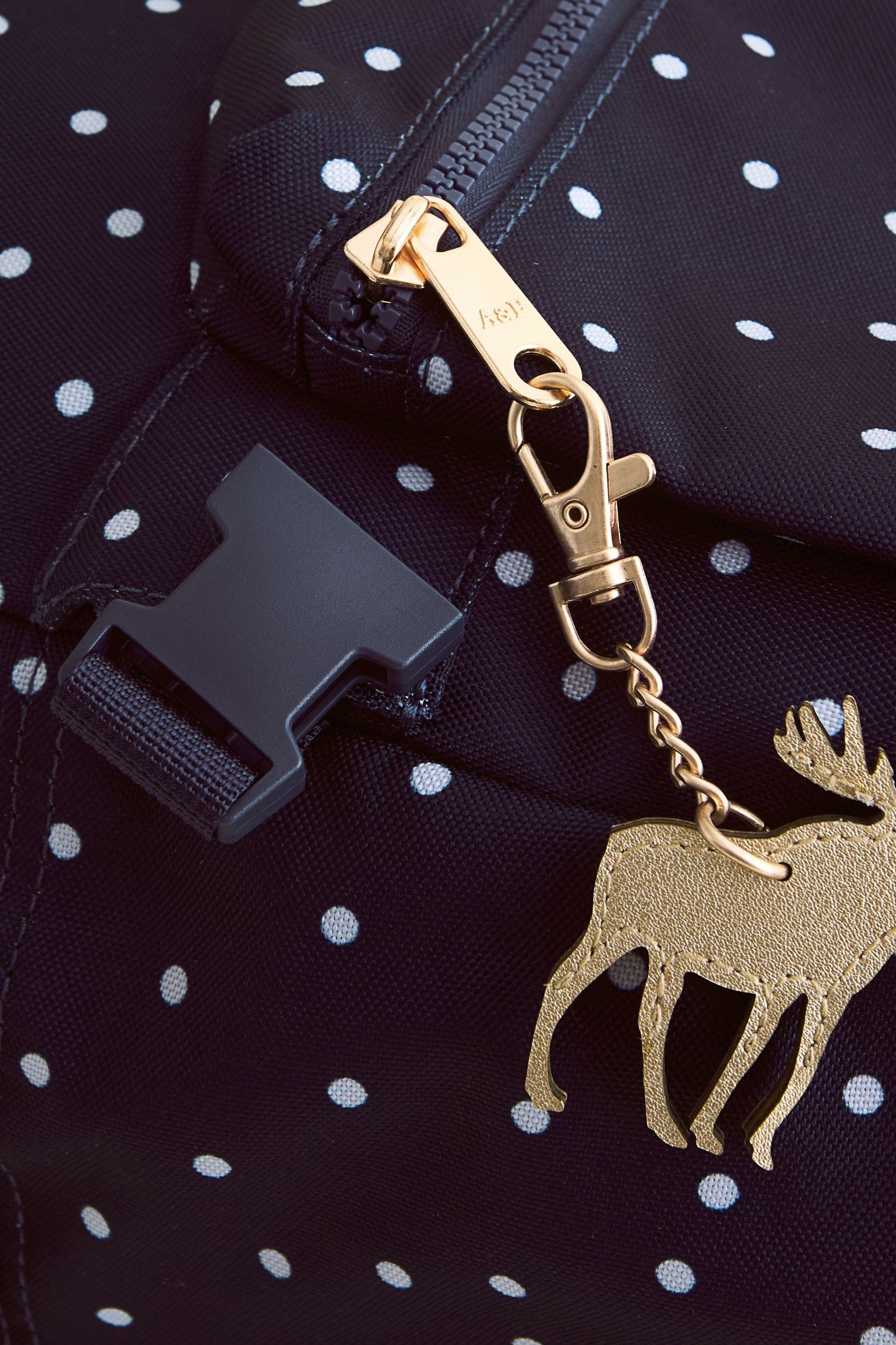 Abercrombie Fitch Blue Polka Dot Backpack
