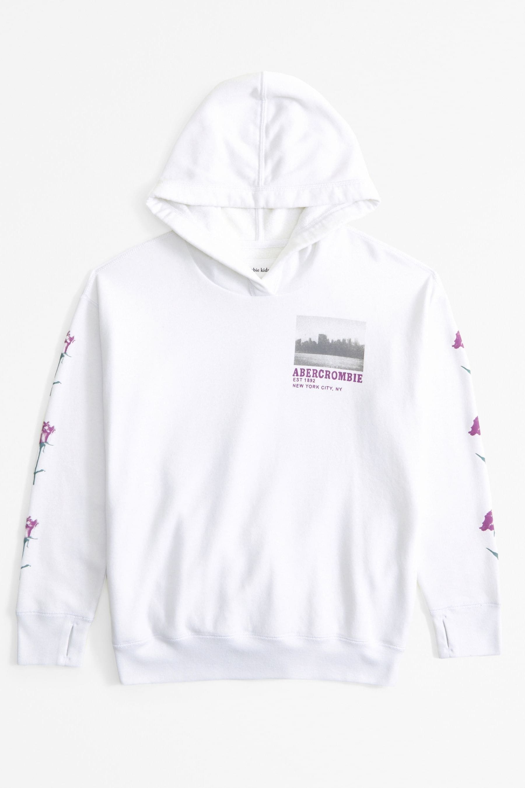 Abercrombie hoodie white deals