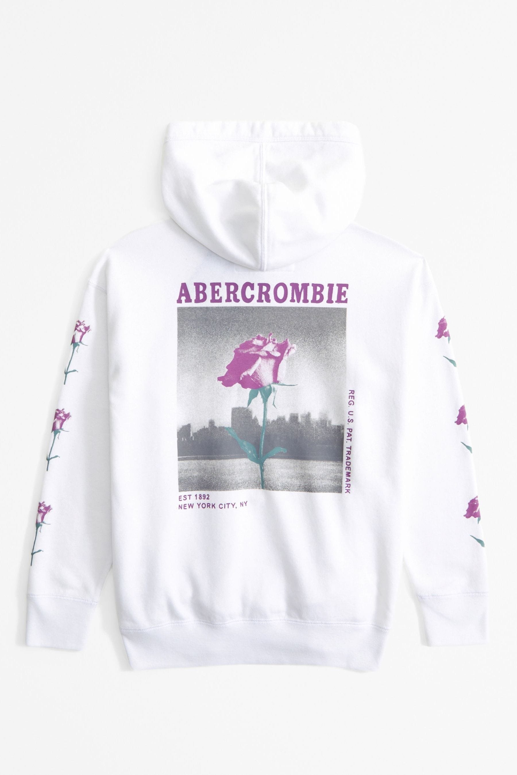 Abercrombie and fitch white hoodie new arrivals