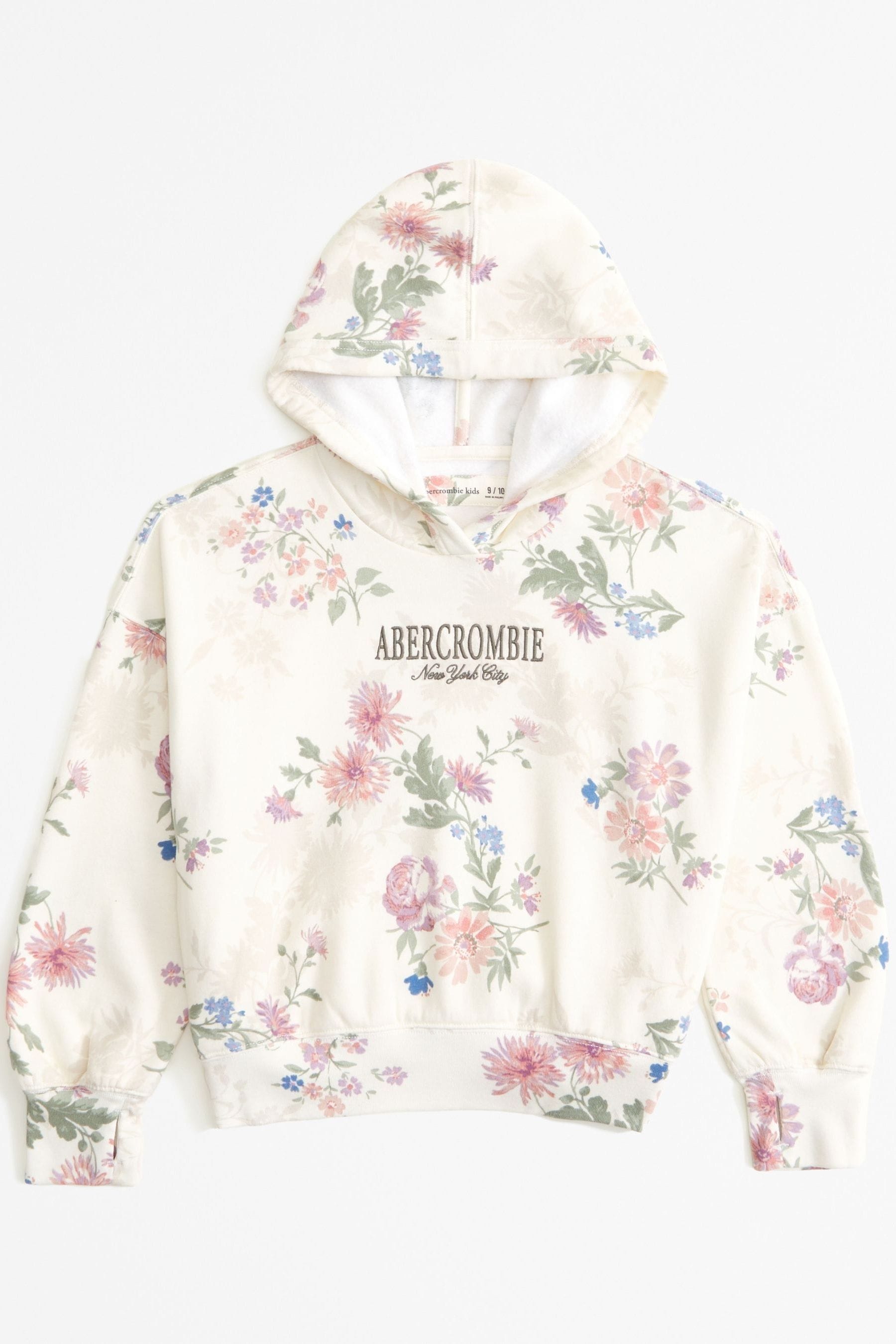 Buy Abercrombie Fitch Green Floral Glitter Logo Hoodie from Next Egypt