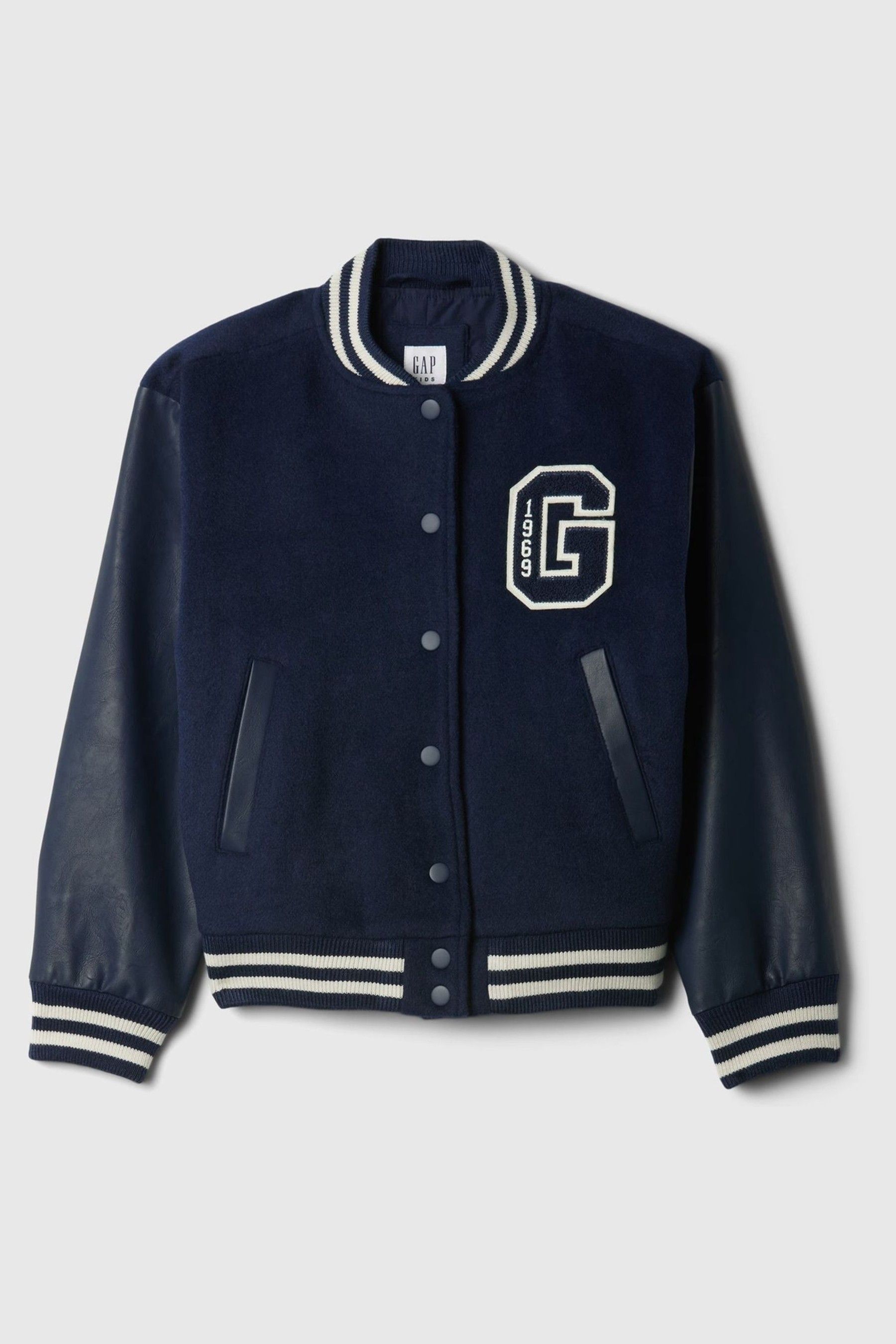 Buy Gap Blue Varsity Bomber Jacket 4 13yrs from Next Luxembourg