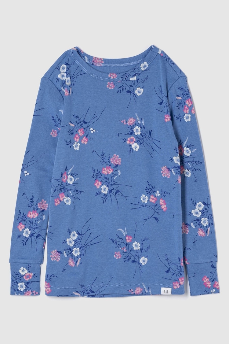 Gap Blue Organic Cotton Pyjama Top & Trousers Set (3-13yrs) - Image 2 of 4