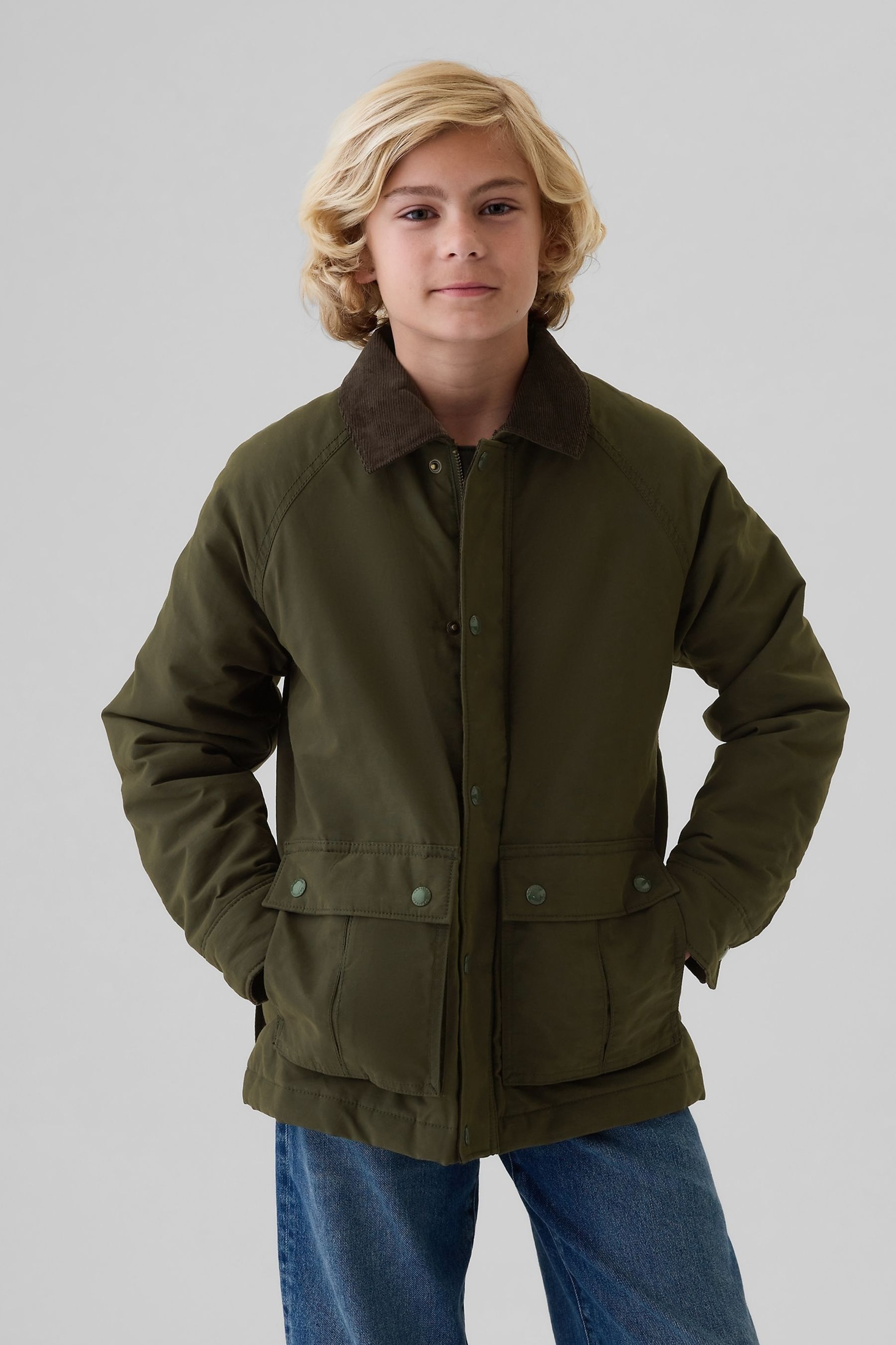 Buy Gap Green Waxed Canvas Field Jacket 4 13yrs from Next Luxembourg