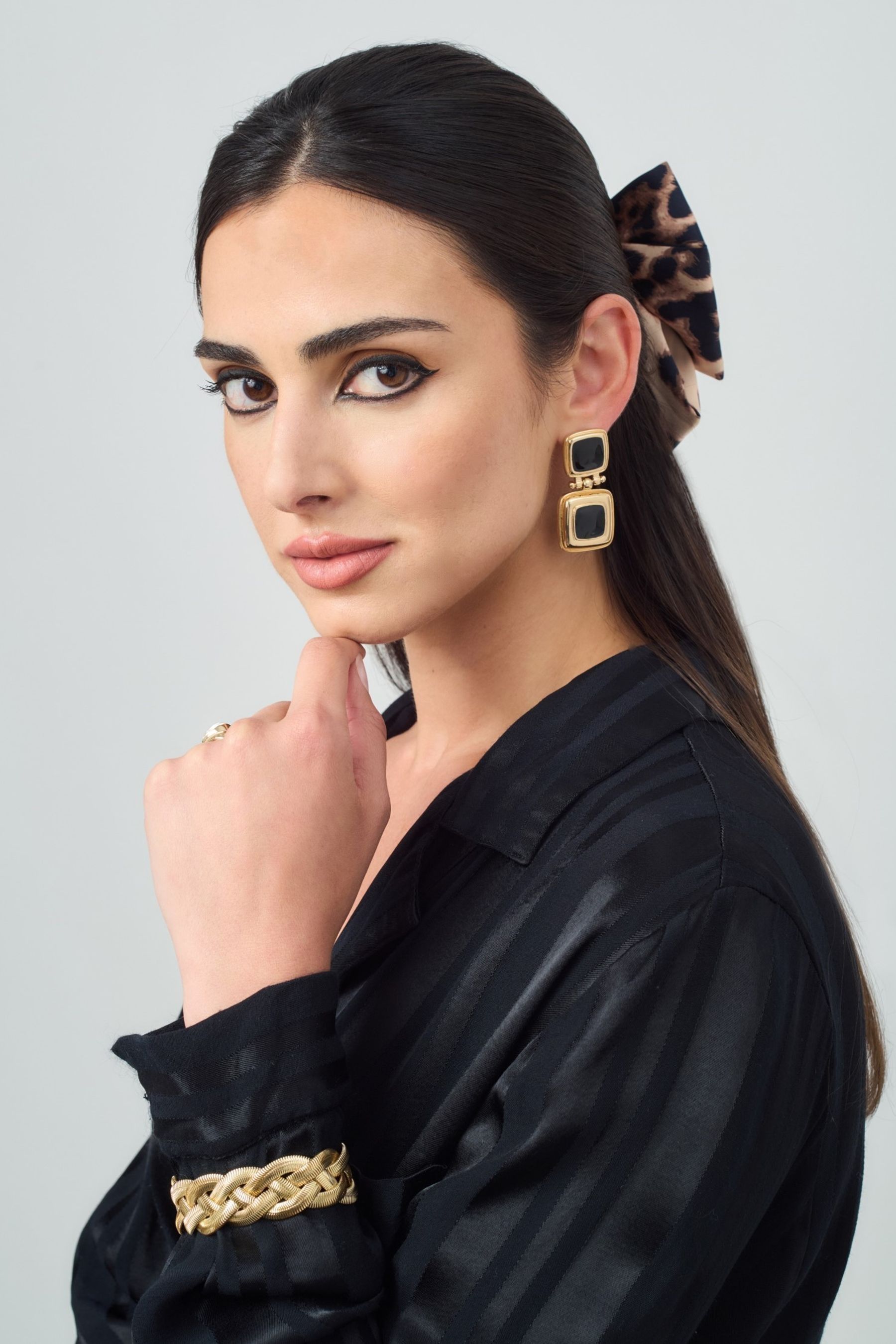Next black earrings online