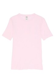 Victoria's Secret PINK Pink Tulip Ribbed Short Sleeve T-Shirt - Image 1 of 1