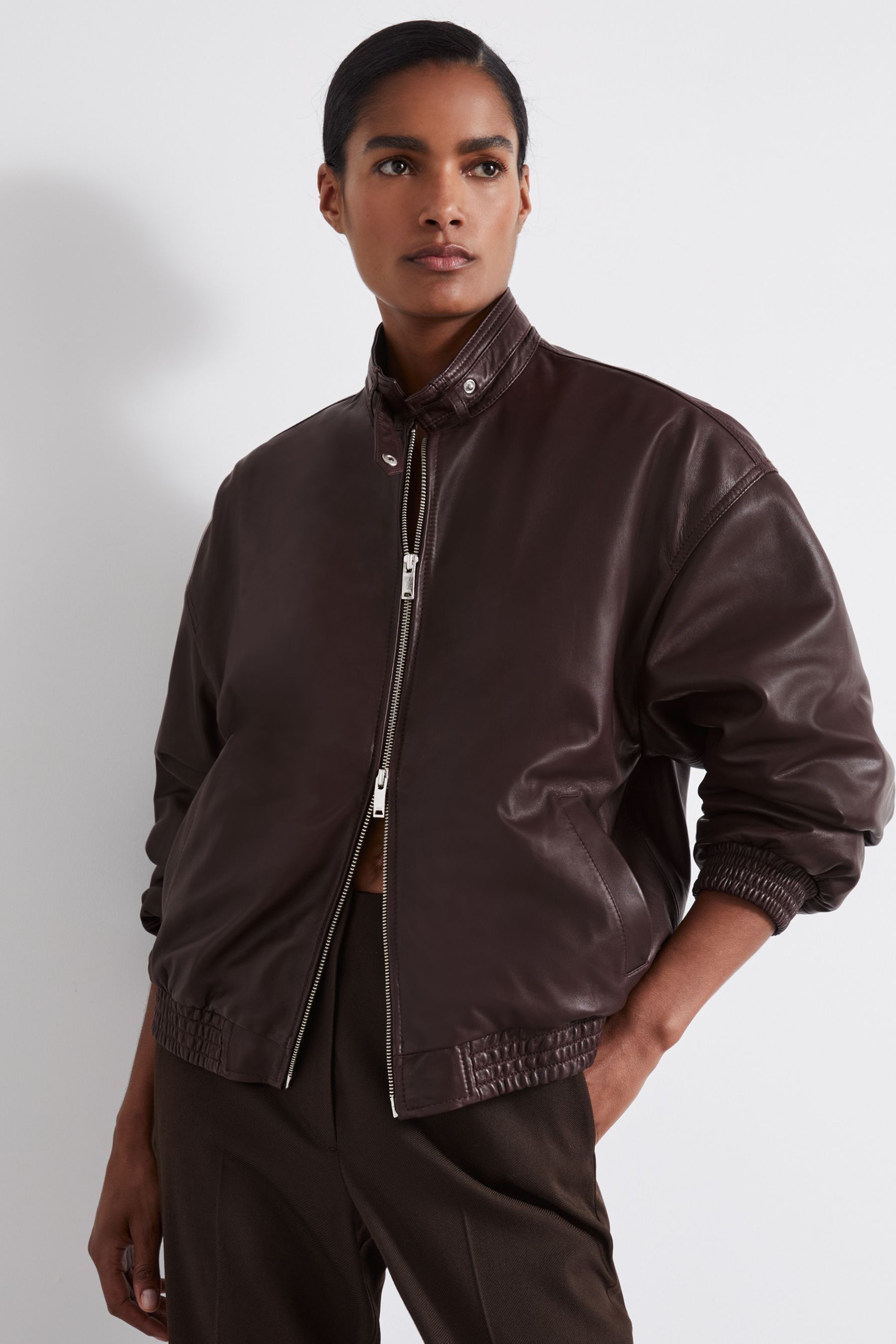 Berry leather jacket hot sale