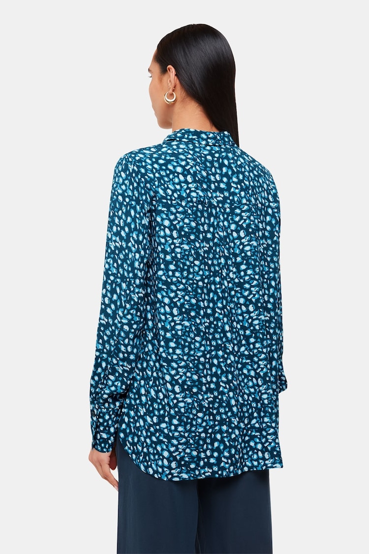 Whistles Blue Pastel Leopard Print Shirt - Image 2 of 5