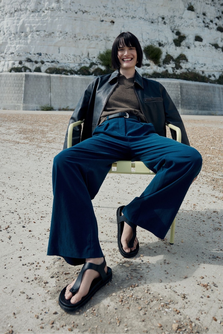 Whistles Blue Joss Tailored Trousers - Image 2 of 6