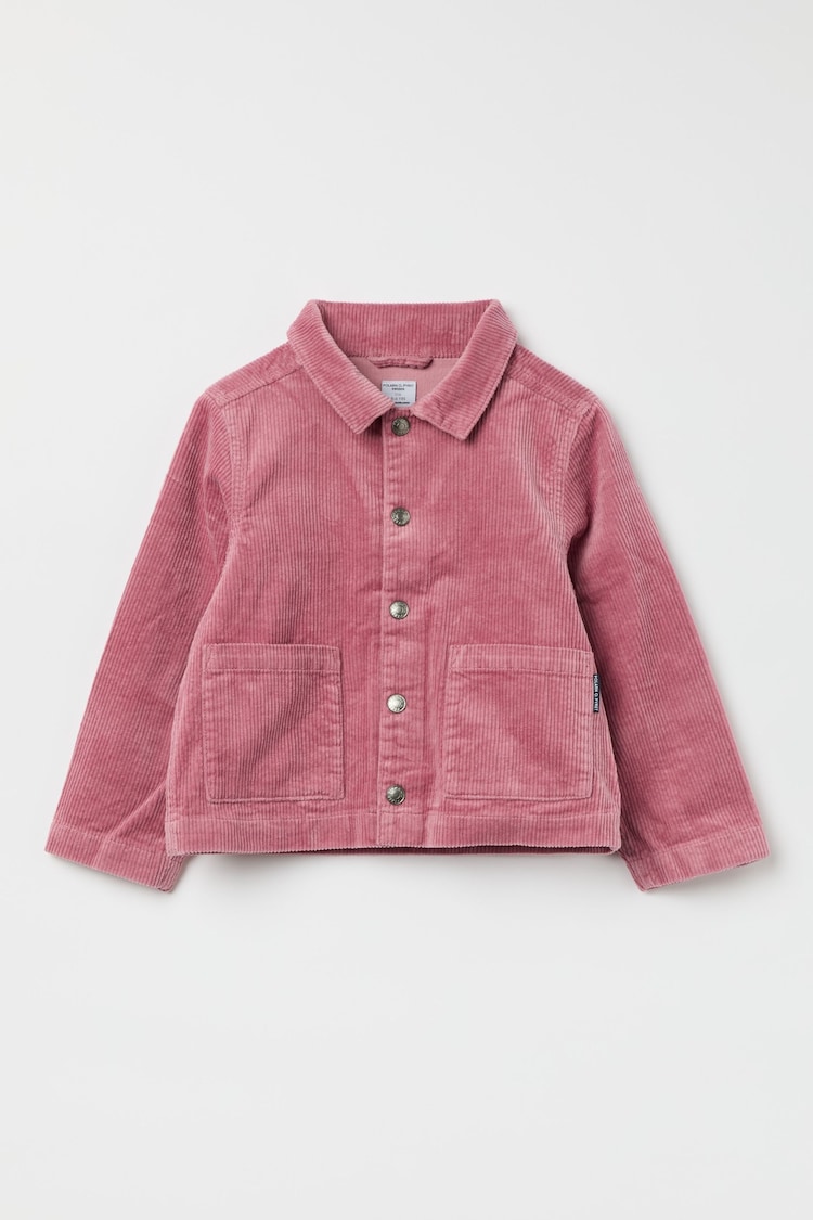 Polarn O. Pyret Pink Organic Cotton Corduroy Jacket - Image 7 of 7