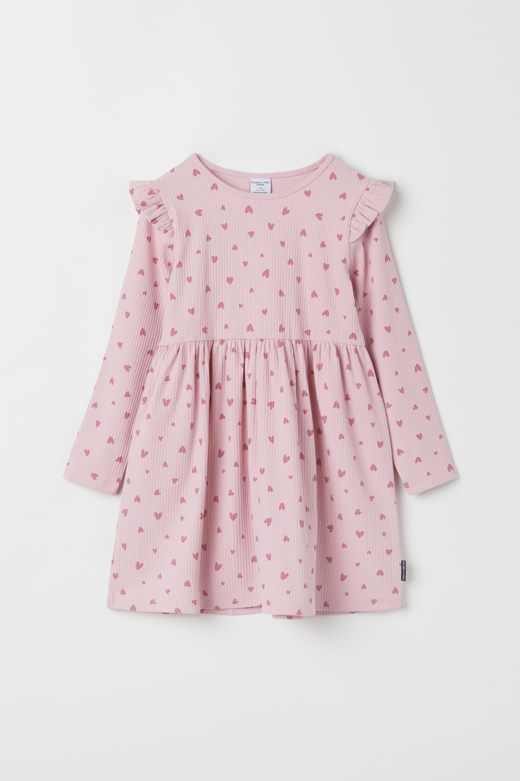 Buy Polarn O. Pyret Pink Organic Cotton Heart Print Dress from Next Luxembourg