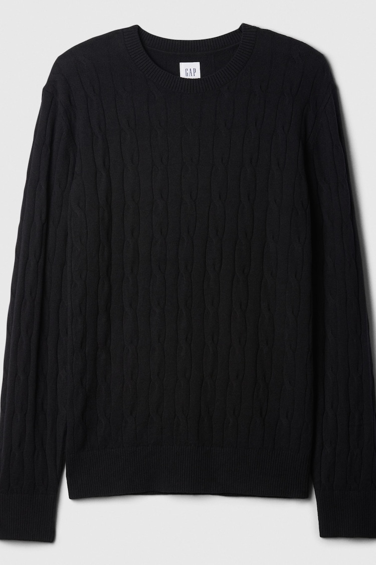 Noir - Gap CashSoft Ribbed Knit Col rond Pull - Image 4 de 4