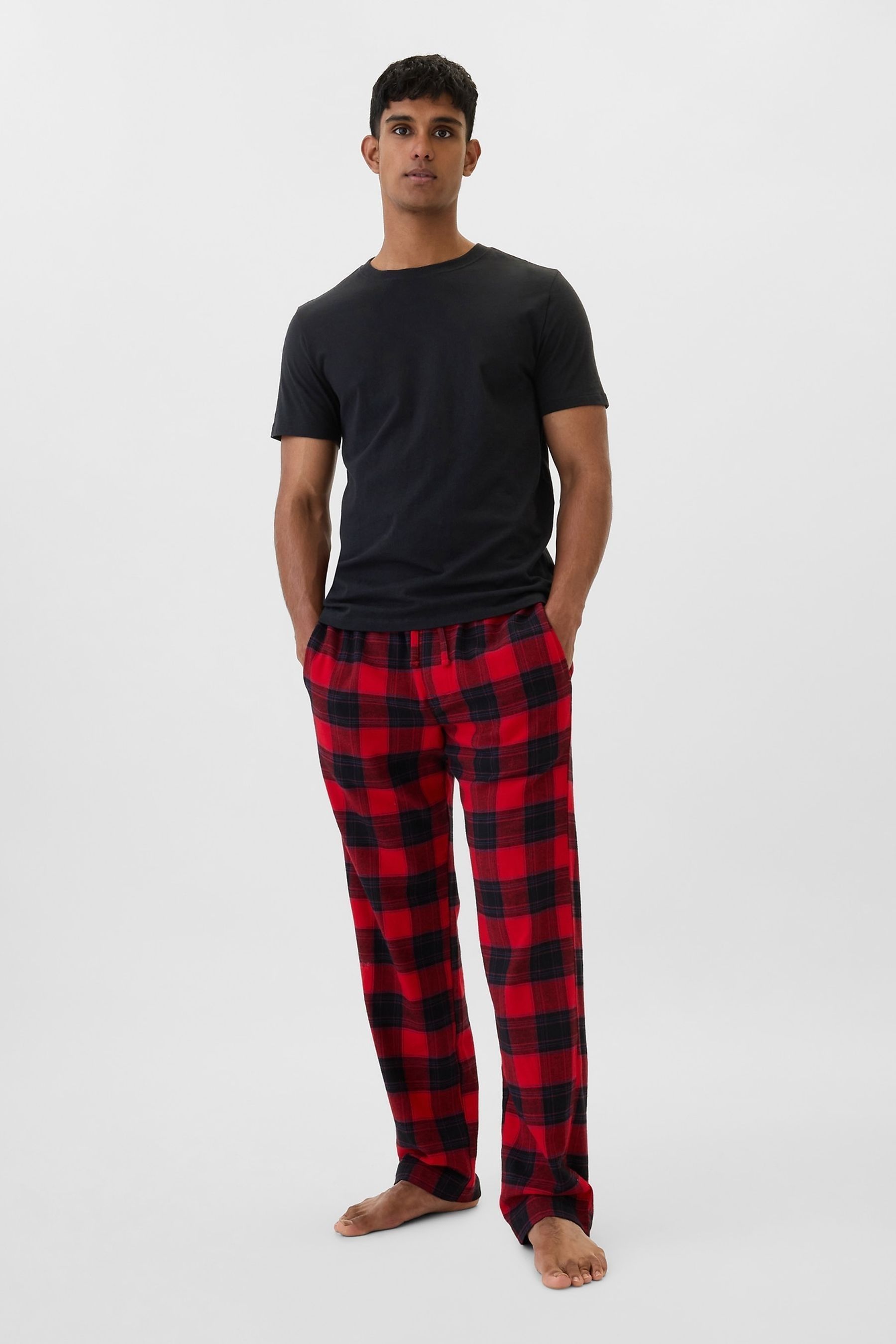 Buy Gap Red Soft Cotton Woven Pyjama Bottoms from Next Luxembourg